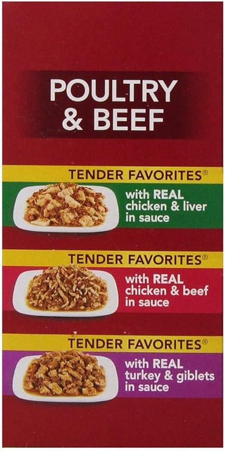 Meow Mix Tenders in Sauce Wet Cat Food, Poultry & Beef Variety Pack, 2.75 Ounce Cup (Pack of 48)