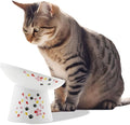 Necoichi Raised Cat Food Bowl – Ceramic Elevated 15° Tilted Bowl for Whisker Fatigue, Dishwasher & Microwave Safe, Non-Slip Anti-Vomiting Ergonomic Design (Sakura Floral, Extra Wide, 1.5-Cup Capacity)