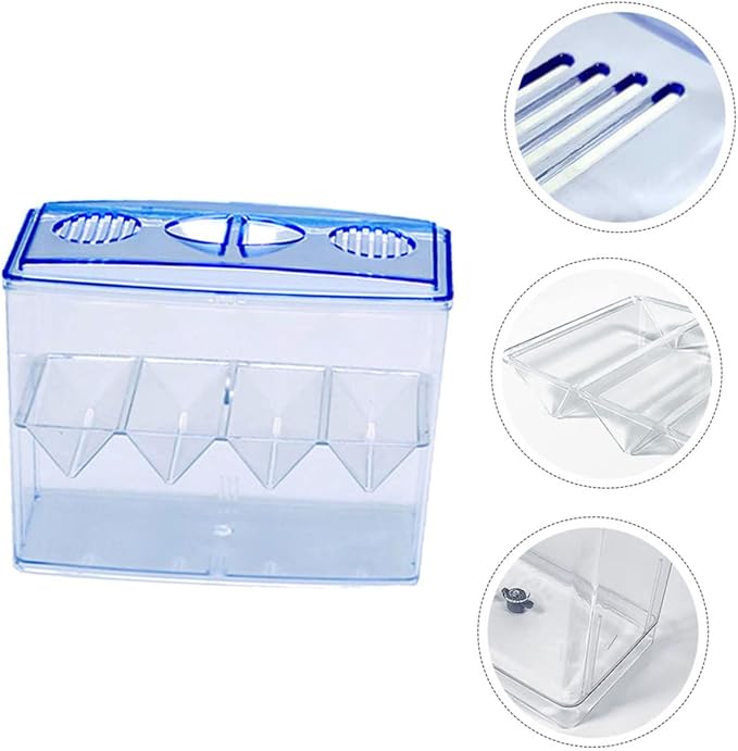 Happyyami 1pc Fish Hatching Isolation Box Freestanding Self-Floating Breeding Tank Design for Safe Fry Incubation and Enhanced Air Circulation