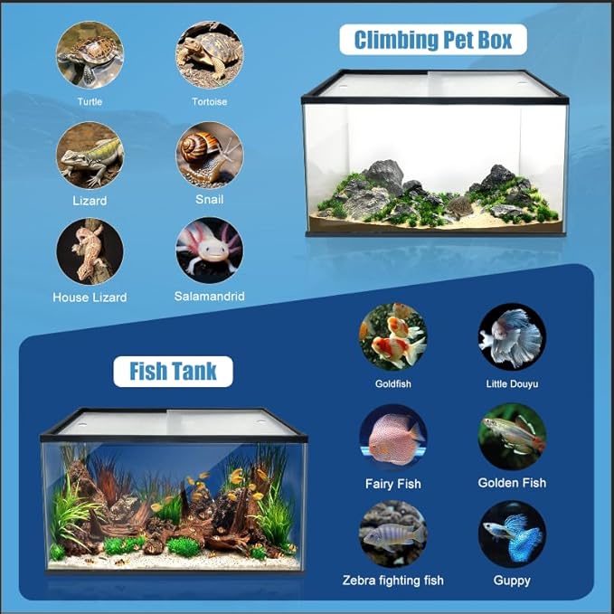 Ultra Clear Glass Aquarium Thickened Large Fish Tank -Suitable for High-end Fish Enthusiasts (29 Gallon)