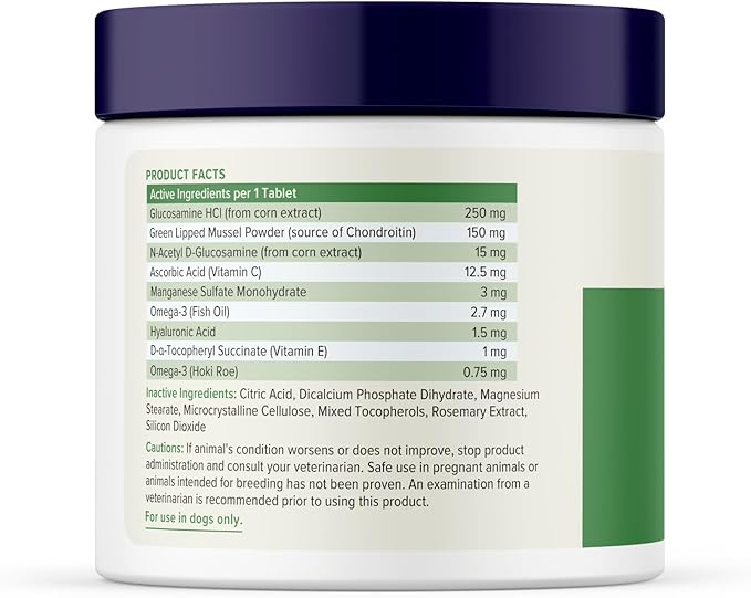Yumove Hip & Joint Supplement for Dogs - with Glucosamine Chondroitin, Omega 3, Hyaluronic Acid, Green Lipped Mussel & Fish Oil for Dogs - Senior Dog Joint Supplement (240ct Chewable Tablets)