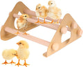 Baby Chick Perch, Durable Metal Stand with Natural Wooden Roosting Bars for coop and brooder, Training Chicken Roosting Perches for Mini Baby Chicks, Easy to Assemble, Fun Toys