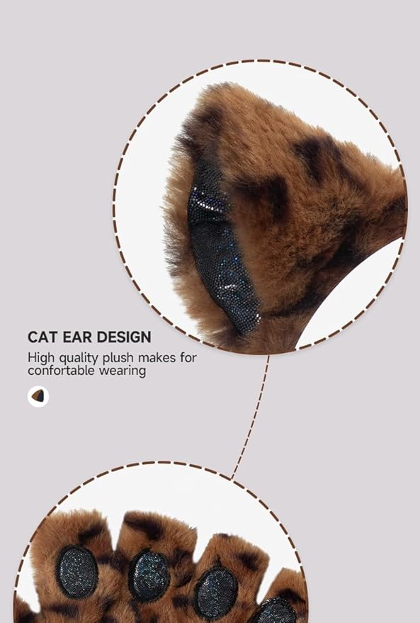Himine Cat Cosplay Costume With Ears, Tail, Paws, Bow Tie