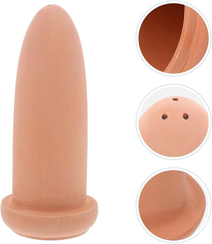 Sosoport Aquarium Breeder Cone Fish Spawning Barrel for Angelfish and Shrimp Eggs with Smooth Surface Lightweight Clay Material 6.69X3.93X3.93 Inches