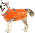 Lelepet Dog Coat Warm Dog Winter Coat Waterproof Dogs Jacket with Harness Built in Reflective Pet Fleece Vest Zip-Up Cold Weather Coats for Large Dogs Turtleneck Windproof Coats Boxer Blaze Orange XL