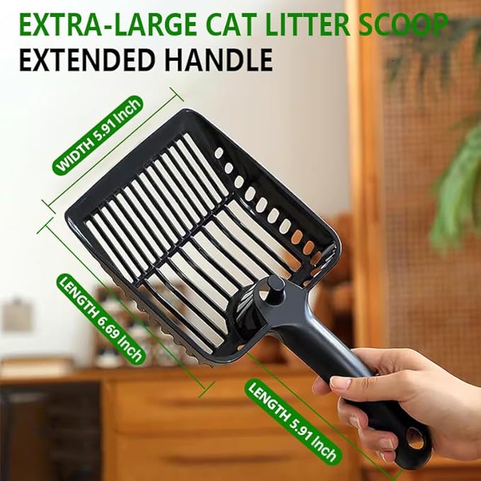 [2026 Version XXL Large Pooper Scooper, Heavy Duty Cat Litter Scooper with Holder Cat Scooper for Litter Box Kitty Litter Scoop,Perfect for Cat Litter Box Cleaning