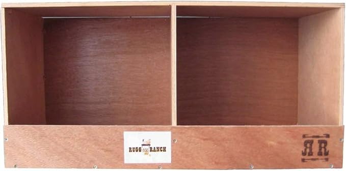 Rugged Ranch 4-Pack Duplex 24"x12"x12" Dual-Compartment Hen Nest Cubbies for 8 to 16 Hens - Wooden Chicken Coop Accessories for Interior Use, Furniture-Grade Wood, Easy Assembly