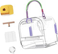 Light Weight Pet Carriers Transparents Portable Bird Cage with Removable Tray for Budgies and Small Birds Travel Cage with