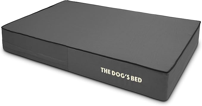 The Dog’s Bed Orthopedic Memory Foam Dog Bed Mattress, Oxford Fabric, Grey with Black Trim, Large, 6-Inch