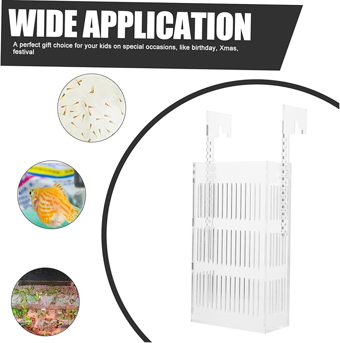 Toyvian Acrylic Fish Tank Breeding Box Betta Fish Incubator Aquarium Divider Net