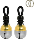 Noble Bells, Pair - Handmade in USA, Extra Loud Collar Bells for Cats and Dogs, Premium Brass and Nickel Silver