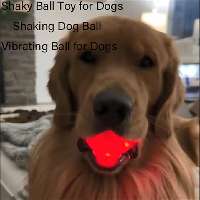 2025 LED Interactive Dog Ball Shaky for Lighted Electric Ball Thrower Launcher USB Rechargeable Automatic Moving Dog for/Small/Medium/Large Dogs (Orange)