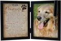 Pawprints Pet Memorial Frame with Pawprints Left by You Poem - Touching Dog Sympathy Gift for Pet Loss Remembrance (Personalized Poem Art with Ash Vial)