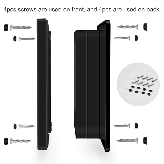 CEESC Extra Large Cat Door (Outer Size 11" x 9.8"), 4 Way Locking Large Cat Door for Interior Exterior Doors, Weatherproof Pet Door for Cats & Doggie with Circumference < 24.8" (Black)