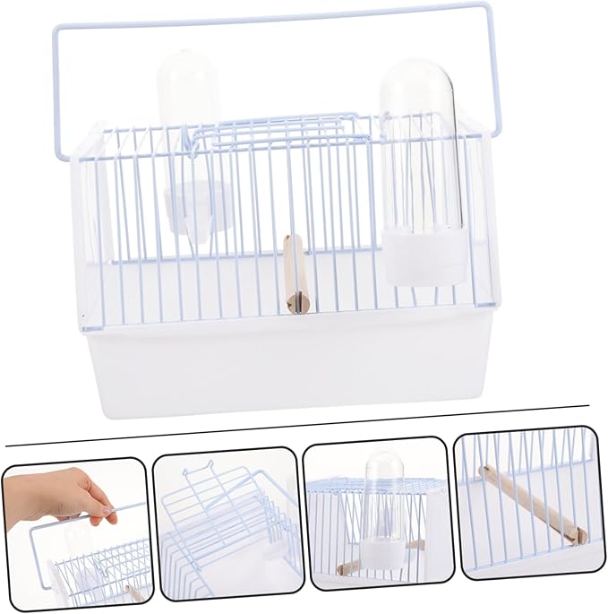 BESPORTBLE 1Set Portable Bird Carrier Pet Bird Cage for Travel for Outing with Parrots and Birds Lightweight Design Compact Outdoor Bird Cage