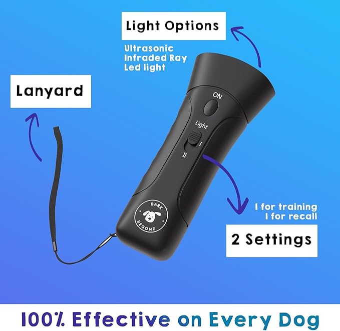 Ultrasonic Dog Bark Deterrent & Behavior Corrector - Stop Barking, Jumping, Aggression Without Yelling -Just Point & Press! Backed by Kevin Harrington from Shark Tank (Black 9V (2 Pack))