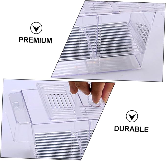 Happyyami Aquarium Incubation Box Fish Fry Breeding Tank Isolation Box Suction Cup for Freshwater Fish