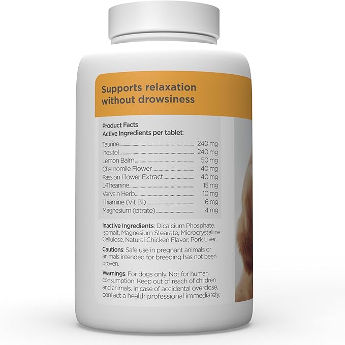 maxxipaws maxxicalm Natural Calming Supplement for Dogs - 120 Non-Drowsy Tablets