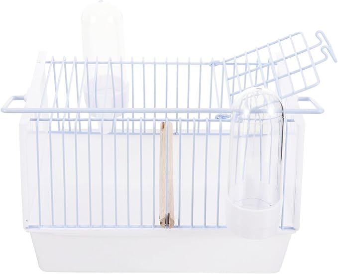 Toyvian Portable Small Bird Carrier Cage with Handle Lightweight Wire Parrot Carrying Cage for Travel Hiking Camping Trips