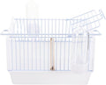 Toyvian Portable Small Bird Carrier Cage with Handle Lightweight Wire Parrot Carrying Cage for Travel Hiking Camping Trips