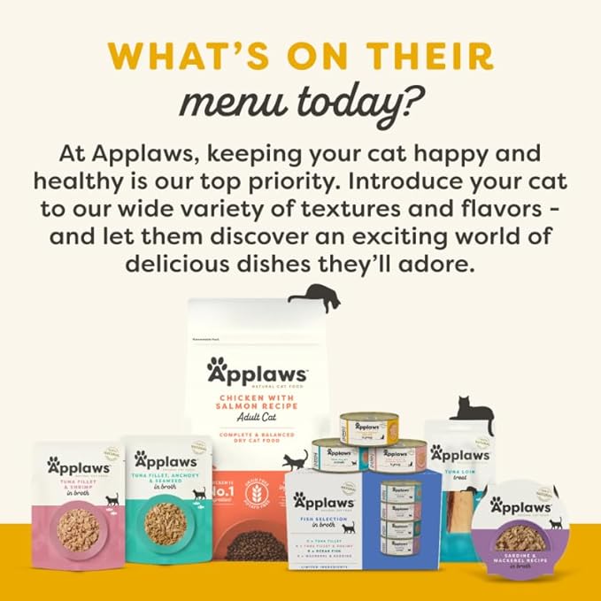 Applaws Natural Wet Cat Food in Broth, Limited and Natural Ingredients, High Protein with No Artificial Additives, Chicken Breast in Broth (10 x 2.12 oz Easy-Open Cups)