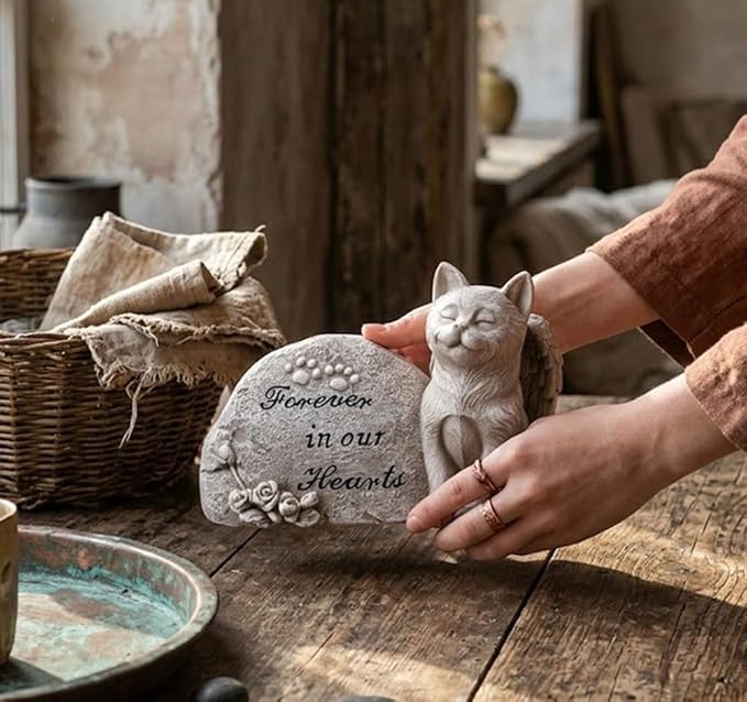 Napco Small Cat Memorial Stone