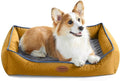 Orthopedic Dog Beds for Medium Dogs, Durable Egg Crate Foam Sofa Dog Bed wit Washable Removable Cover,Waterproof Lining,Pet Bed for Large Dogs (Mustard Yellow, 31.5" L x 25.2" W x 7" Th)