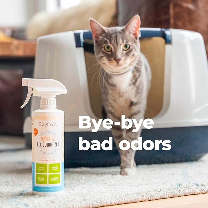 Oxyfresh Extra Strength Dog and Cat Odor Eliminator for Home Spray - Finally Say Goodbye to Stinky Odors - Gently Neutralizes at the Source - Works on Contact - Upholstery & Auto - Safe