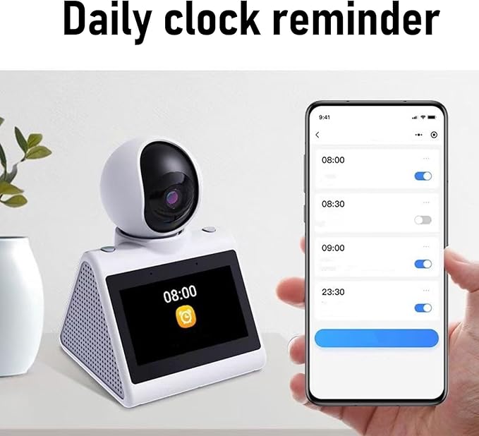Two Way Video Calling Camera with 4.3 inch HD Screen & AI Voice Function, 2MP 1080P Baby Elder Nanny Dog Pet Camera, One Click Video Calling Devices for Grandparents