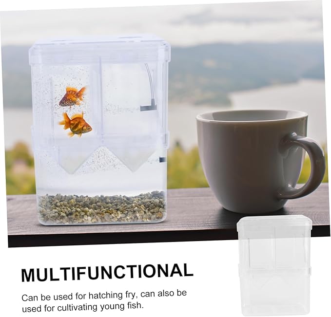 Fish Breeding Box Suction Cups 2-Layer Fish Tank Divider Breeding Tank for Fish Hatching