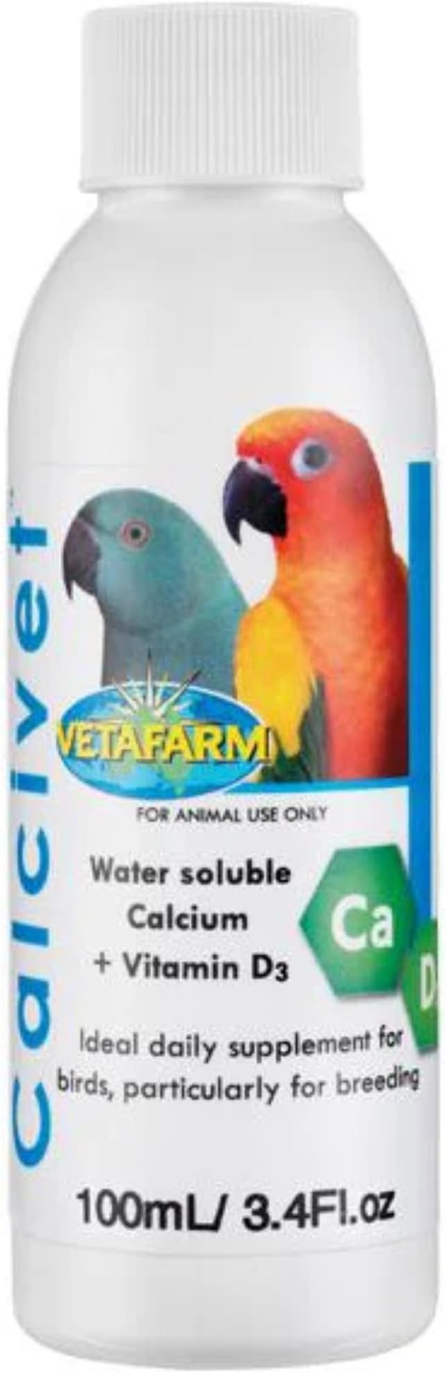 Calcivet Daily Calcium Supplement for Birds Calcio para Aves 100ml