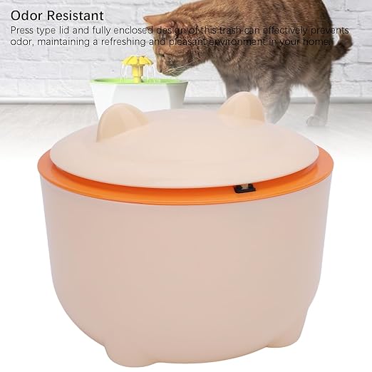 Diydeg Cat Litter Trash Can, Enclosed Design Cat Waste Trash Can with Press Type Lid, Multipurpose Dog Poop Pet Garbage Disposal Diaper Waste Station for Cats, Dogs, Rabbits