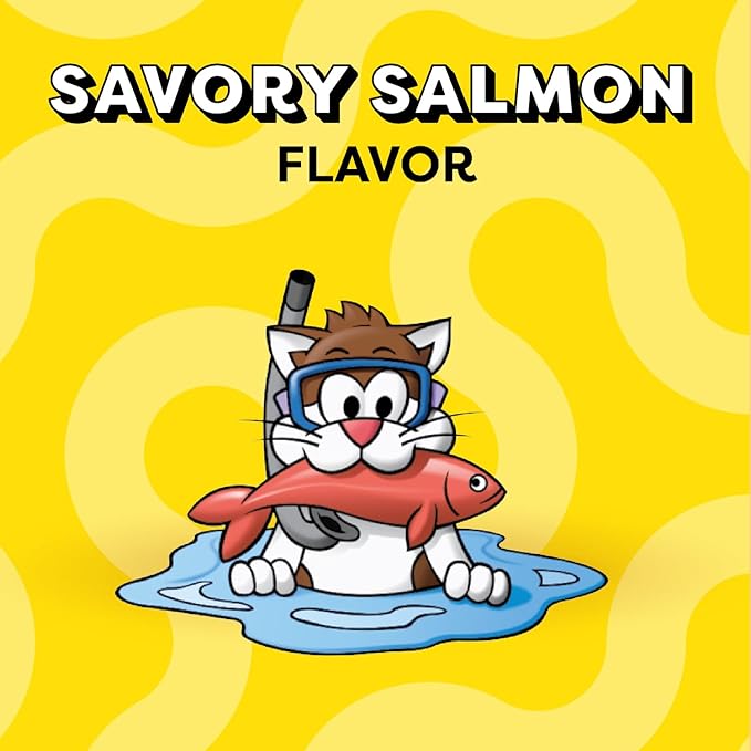 Temptations Cat Treats Classic Crunchy and Soft Cat Treats, Savory Salmon Flavor, 3 oz. Pouches (Pack of 12)