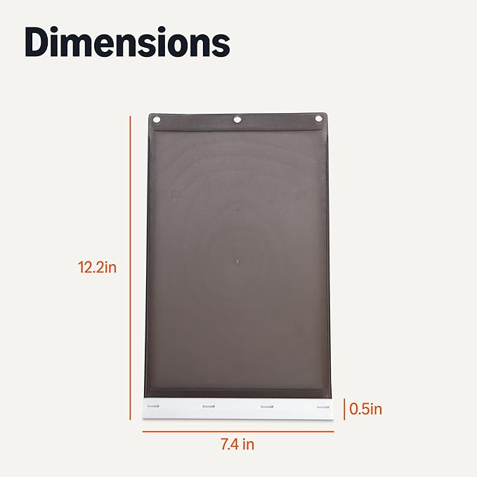 Amazon Basics Dog and Cat Door Replacement Flap, Medium, 7.4 x 12.2 Inches, White and Grey