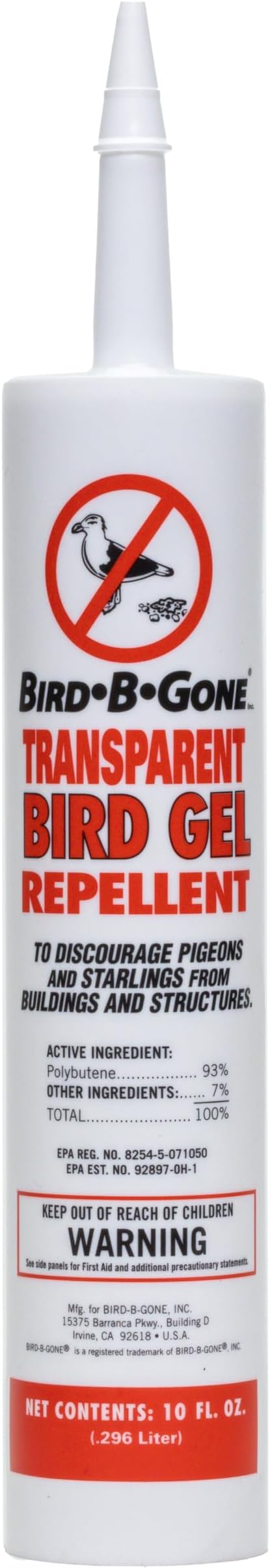 Bird B Gone - Transparent Bird Gel - Bird Repellent Gel (12 Pack), Pigeon Deterrent for Balcony, Bird Deterrents for Outside, Bird Repellent Devices Outdoor, Bird Proof Gel for Pigeons Starlings