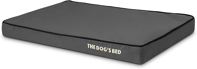 The Dog’s Bed Orthopedic Memory Foam Dog Bed Mattress, Oxford Fabric, Grey with Black Trim, Medium, 3-Inch
