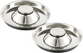 Stainless Steel Pet Bowl for Puppy and Cat, Dog Food and Water Feeding Bowl, Puppies and Kittens Weaning Bowls, Multiple Dogs and Cats Eat and Drink Together (2PC, L)