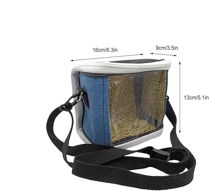 Bird Carrier Cage - Portable Outdoor Bag, Lovebirds Travel Case, Vet Visit Transport, Short Trip Holder | Breathable Portable Bird Carrier Cage with Secure Zipper Design for Macaw Budgies Walking