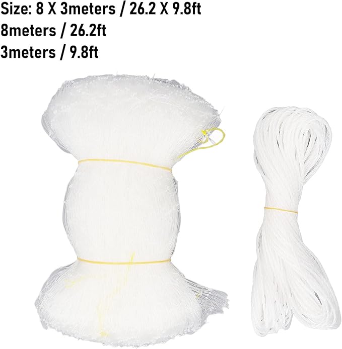Cat Balcony Net, Easy Installation, Cat Anti-Fall Fence Net, Nylon Pet Net, Safety Cat Balcony Protector for Balcony, Window, Stairs (Style One Size: 8x3