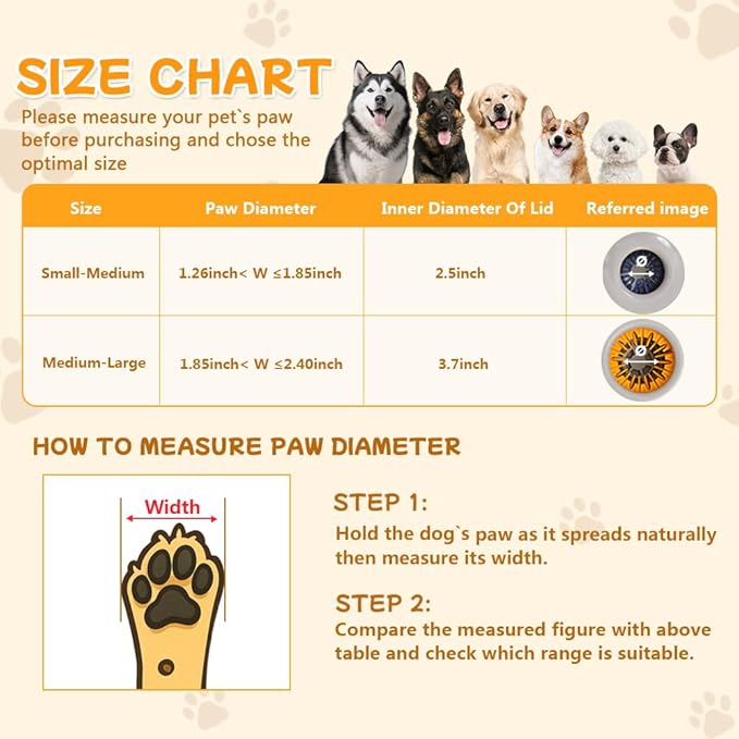 Pet Paw Cleaner Base for Full-Size Dogs with Claw Tray Design, Mechanical Dog Foot Washing Device (Small-Medium)