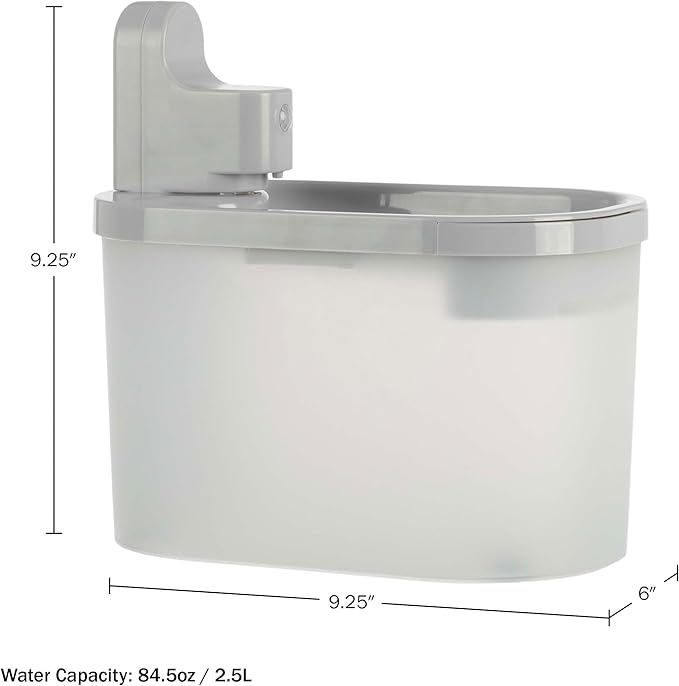 Cat Water Fountain - Wireless Water Fountain with Motion Sensor - 84.5oz/2.5L Automatic Cat Water Dispenser with Ultra-Quiet Pump by PETMAKER