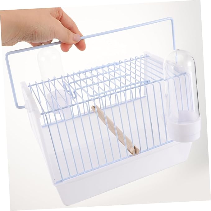 1set Portable Bird Carrier Travel Cage for Pets Lightweight Handle Design for Parrots for Travel Hiking and Outdoor Activities