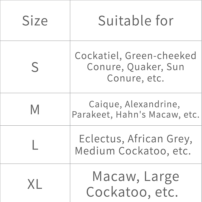 Bird Flight Suits Diapers, Parrot Flight Suits Diapers for Monk Parakeets, Cockatiels Flight Suits, Parrot Clothes, Bird Training Nappy Suit Liners Clothes (X-Large,Black)