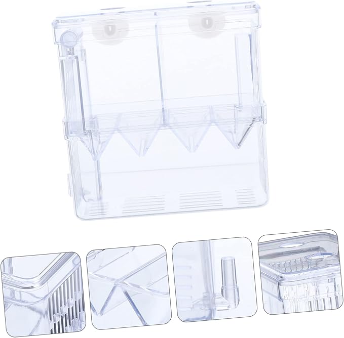 MERRYHAPY Breeding Tank Isolation Box for Fish Transparent Hatchery Suction Cups Efficient Fish Breeding Incubator for Aquariums and Shrimp Care
