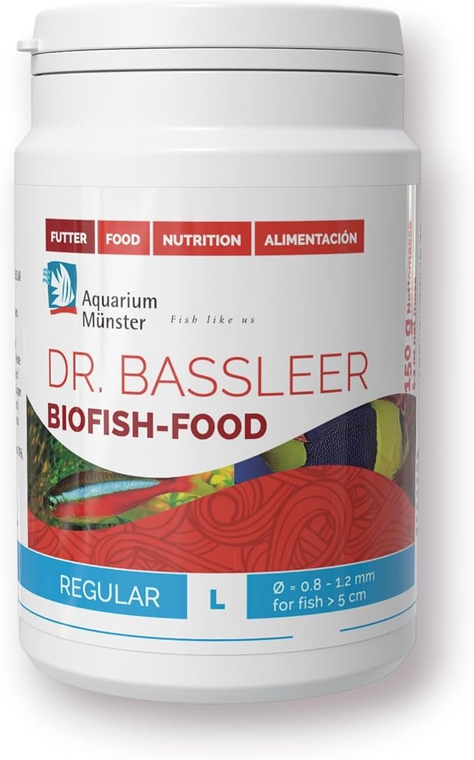 Bassleer Regular BioFish Food - Formulated for Optimal Fish Health (Lrg, 150g)