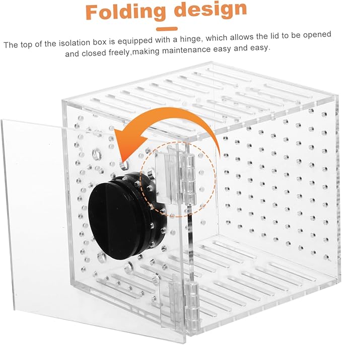 Garneck 1pc Magnetic Fish Isolation Box for Safe Breeding and Separation of Fish Aquariums Easy to Install Hatching Holder Ultra-fine Mesh for Enhanced Survival Rate
