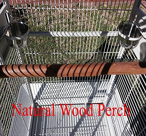 Extra Large Wrought Iron Open/Close Play Top Bird Parrot Cage, Include Metal Seed Guard Solid Metal Feeder Nest Doors Overall Dimensions: 35.25" Wx29.5"x62"H(with Seed Skirt)