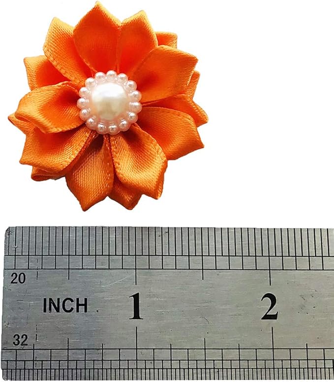 PET SHOW 10pairs Flower Small Dogs Hair Bows with French Barrette Hair Clips Cat Puppy Party Birthday Grooming Hair Accessories 10 Colors