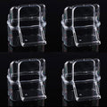 4 Pcs Bird Cage Feeder Plastic Cups Acrylic Feeding Bowl Anti- Splashing Water Food Feeder Box (for Bird Cage with Spring Door)