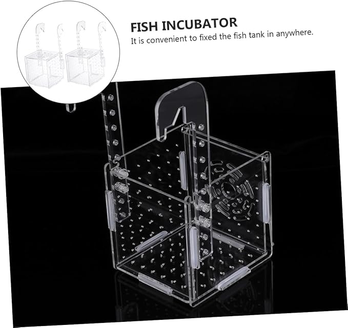 2pcs Fish Hatching Boxes for Aquarium Multifunctional Fish Isolation and Breeding Tanks Efficient Water Flow Easy to Clean